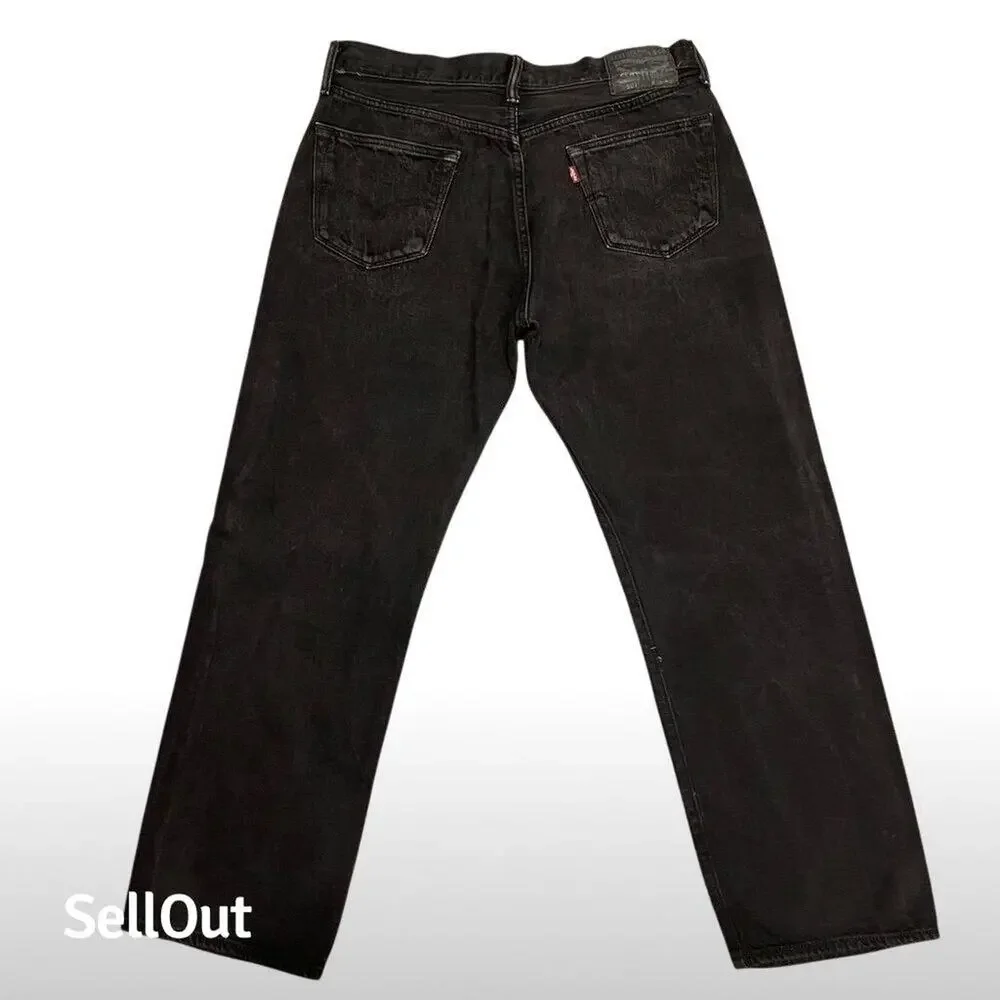 Levi's 501 Original Fit Men's Jeans Black Size 36x32 Straight Leg